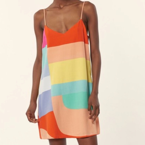 Mara Hoffman Moderna Red Mini Slip Dress - Picture 1 of 5